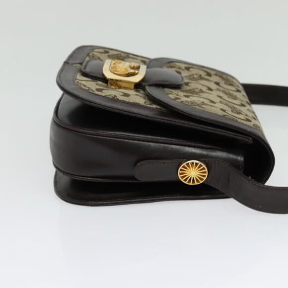 CELINE C Sulky Shoulder Bag Canvas Beige Gold - Picture 5 of 13